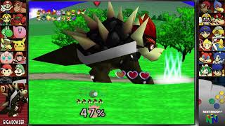 Smash Remix - All-Star Mode Gameplay with Giant Giga Bowser (VERY HARD)