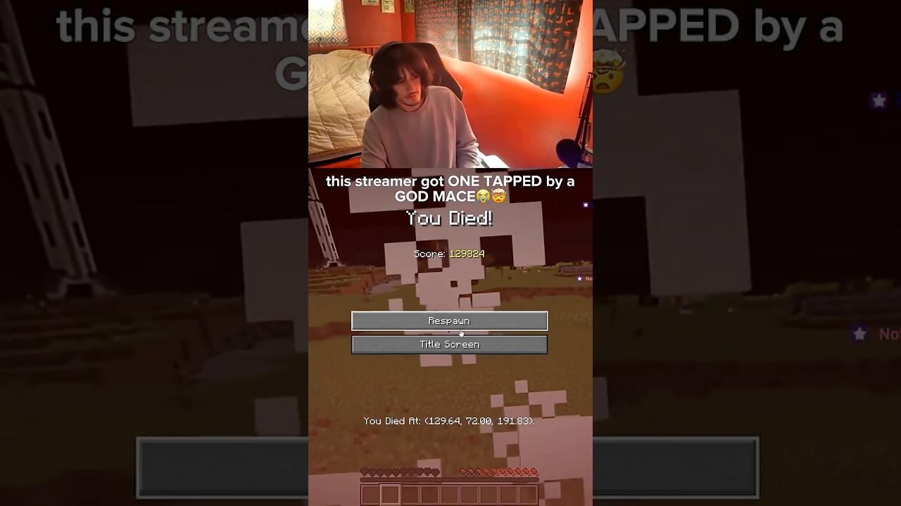 this almost made him ragequit😂😂 #minecraft #gaming