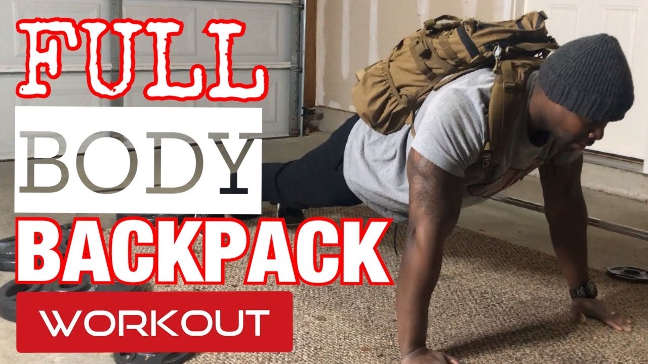 NO GYM! FULLBODY BACKPACK WORKOUT! Resistance Training without Weights ...