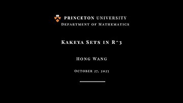 Hong Wang - Kakeya sets in R^3
