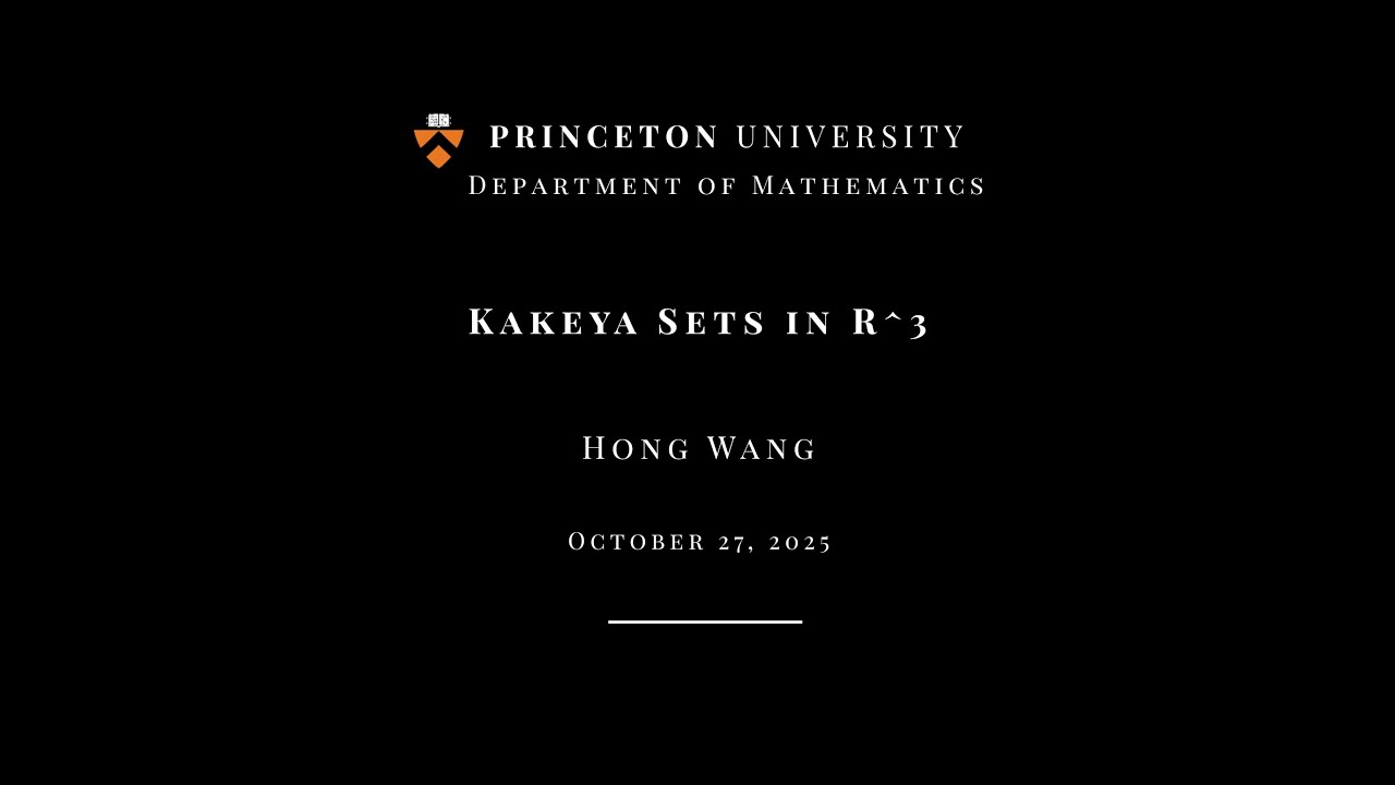 Hong Wang - Kakeya sets in R^3