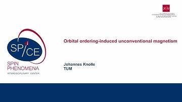 Talks - Theory of Unconventional Magnetism 2025 - Johannes KNOLLE, TUM