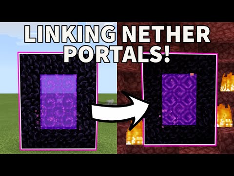 HOW TO LINK NETHER PORTALS! Minecraft Java + Bedrock (MCPE/Xbox/PS/Switch/Windows10)