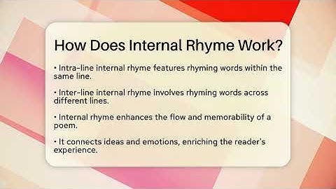 How Does Internal Rhyme Work? - The Prose Path