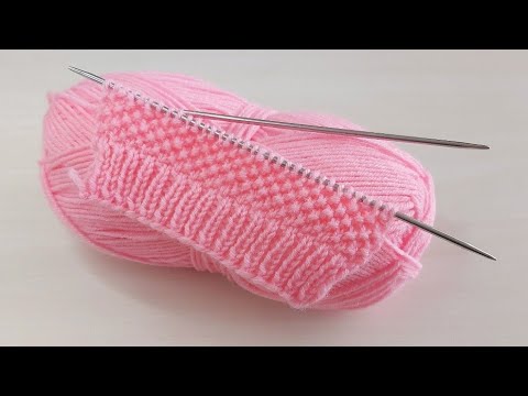 İki şiş kolay örgü model anlatımı ✅crochet knitting