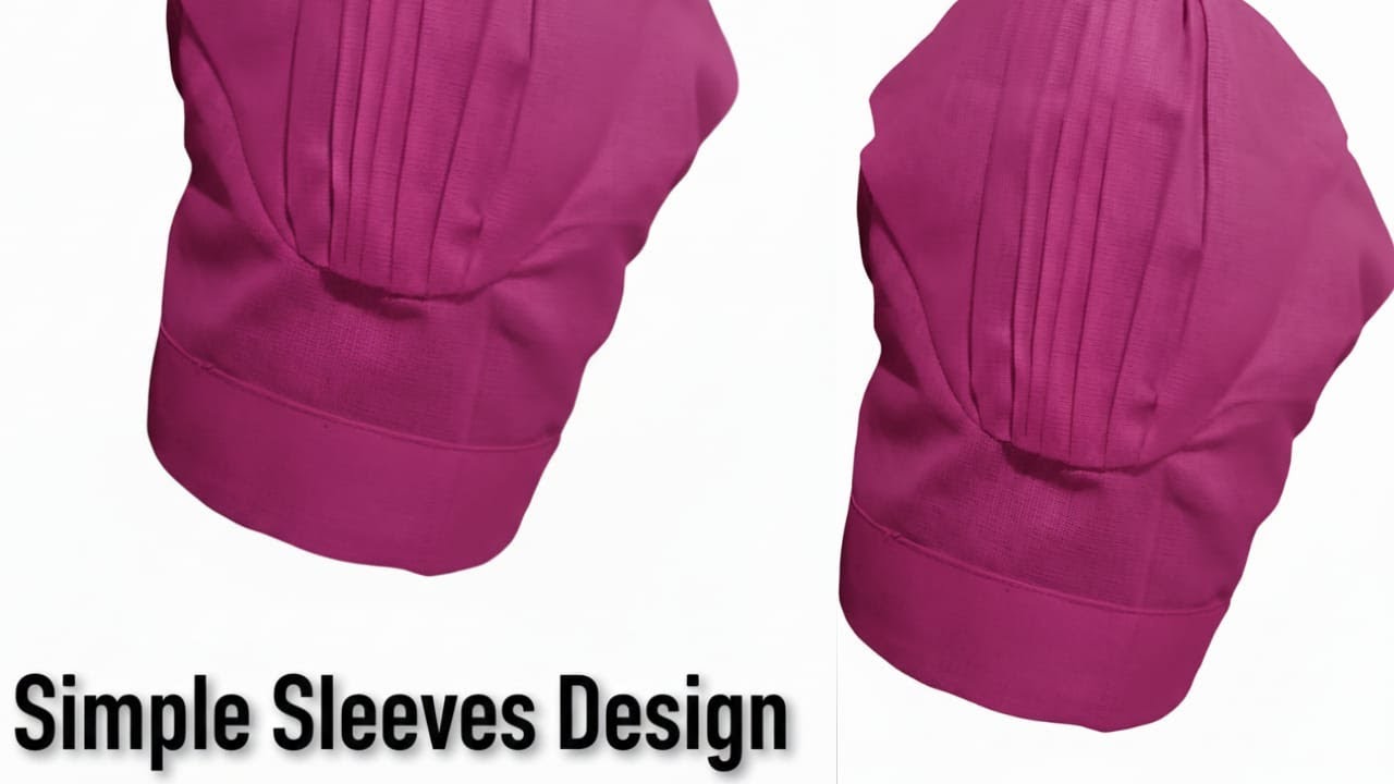 Very Easy Sleeves Disign Cutting and Stitching🪡🧵 -  අත් මෝස්තරයක් මහමු  😍