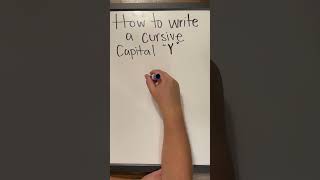 How To Write A Cursive Capital Y