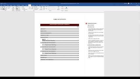 [URS Common Mistakes] Missing Leader Dots in Table of Contents