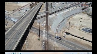 Fresno CA, Union Pacific Railroad, Calwa Diamond Aerial View