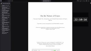 Reading Viridians 30 Page thesis on the nature of cones in one sitting