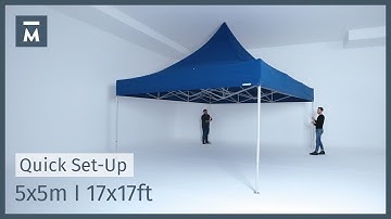How to Set up a 5x5 m Pagoda Tent in Only 60 Seconds | Instructions