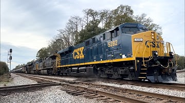 YN3C CSX ES40DC 5282 Leads Train B828-12 at Crawford, FL