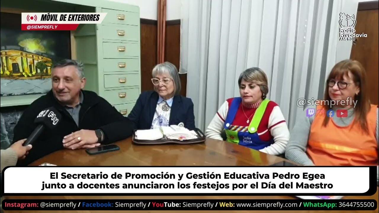 🔴𝗠𝗢́𝗩𝗜𝗟 𝗘𝗡 𝗩𝗜𝗩𝗢┃Anunciaron los festejos por el Día del Maestro