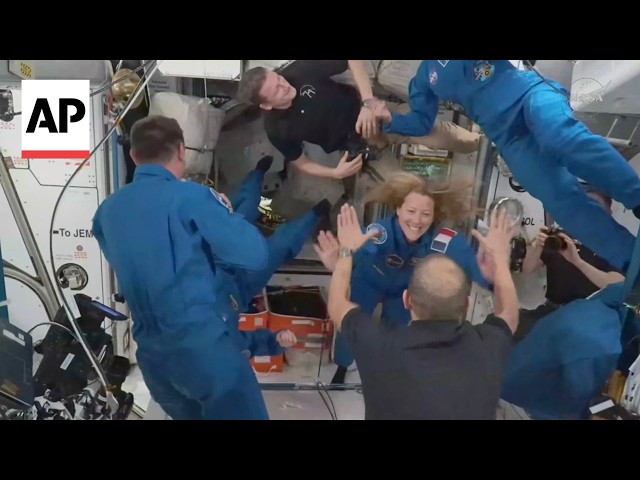 Four new astronauts arrive at the International Space Station to replace NASA's evacuated crew