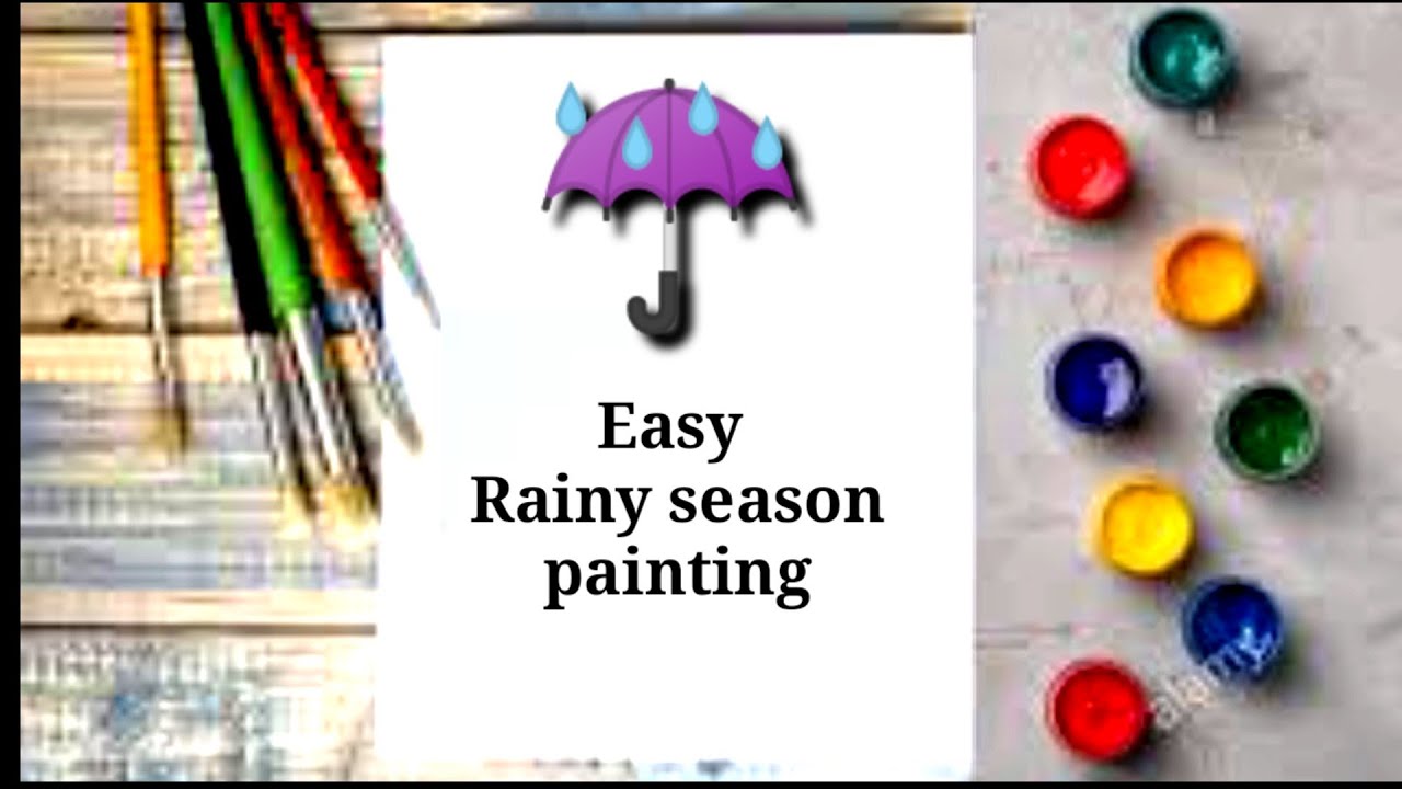 Easy Rainy season painting for beginners /#11 / 5 Mins Artwork To Do When Bored Using PENCIL