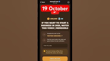 MemeFi YouTube video code today 19 October | MemeFi YouTube video secret code today | #crypto