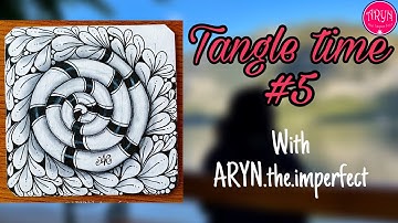 Tangle time #5 | Draw with Aryn | Patterns Marasu & Flux | beginners | Zentangle Inspired | relaxing