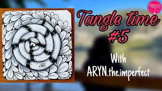 Tangle time #5 | Draw with Aryn | Patterns Marasu & Flux | beginners | Zentangle Inspired | relaxing