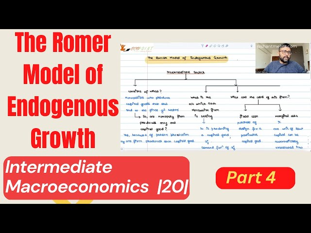 The Romer Model of Endogenous Growth | The Romer Economy | Intermediate Goods Sector | Part 4 |