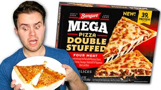 Banquet's NEW Mega Double Stuffed Pizza REVIEW!