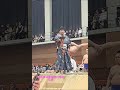 大相撲巡業寝屋川場所　#巡業　#寝屋川　#sumo 　#宇良　#大相撲    　取組の最中に売れ残ってる席に座る関係者ぽい人に視界ふさがれました