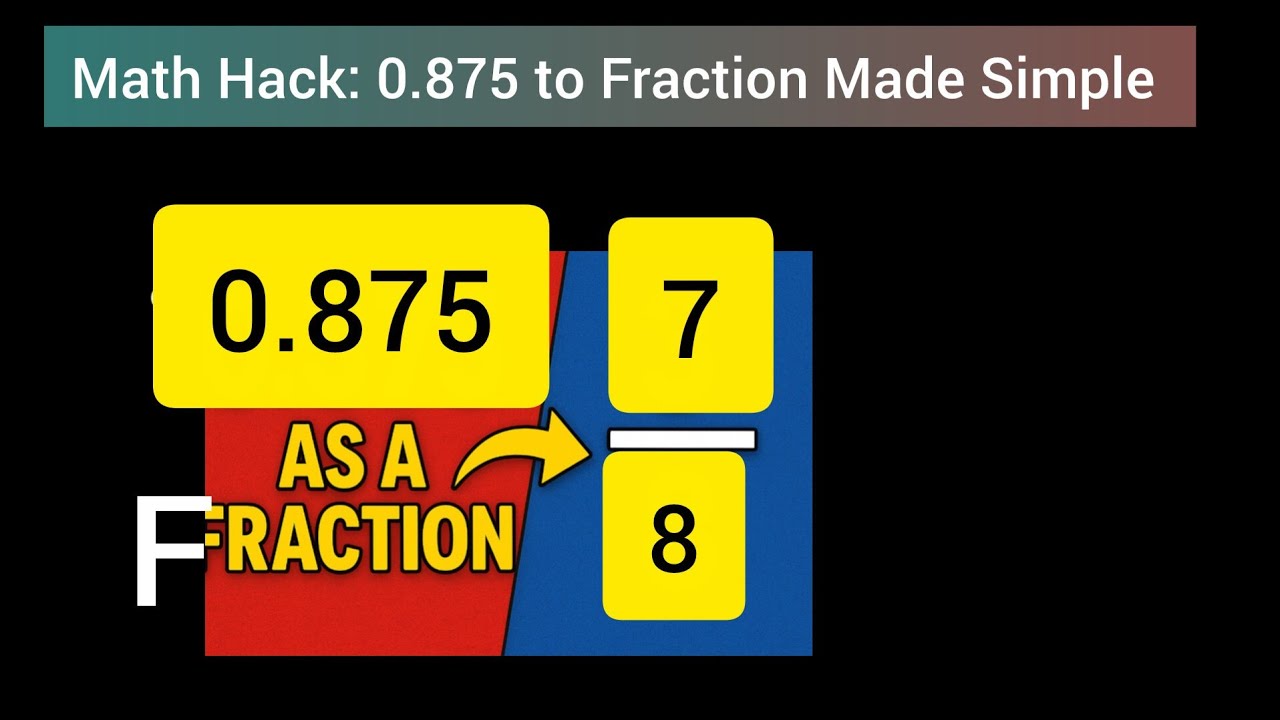 What is 0.875 as a fraction in Simpliest form/lowest terms/reduced form?