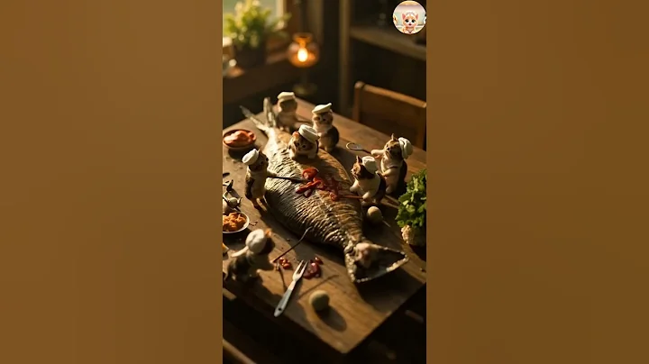 Video 9003271: giant kitten, adorable kitten's cutest, tiny kitten, kitten fish