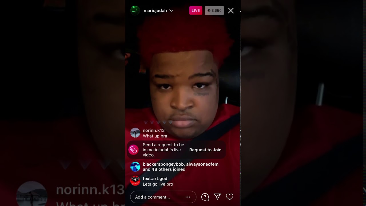 Mario Judah sings on Instagram