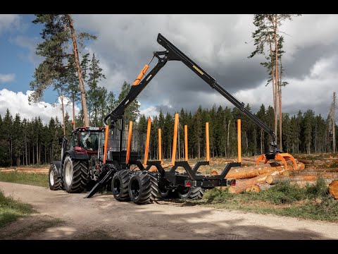 BMF18T1 Forestry Trailer and BMF 1000HD Crane