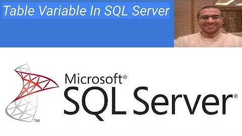 Table Variable In SQL Server