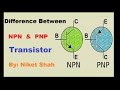 NPN and PNP transistor difference