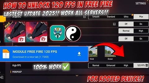 HOW TO UNLOCK 120 FPS IN FREE FIRE!! | LASTEST UPDATE 2025!! PATCH NINJA | LINK MEDIAFIRE🔥