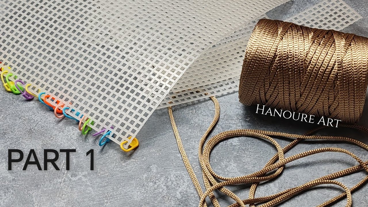 EASY PLASTIC CANVAS TRENDY BAG TUTORIAL FOR BEGINNERS  - PART 1