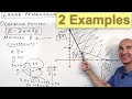 Linear Programming (Optimization) 2 Examples Minimize & Maximize