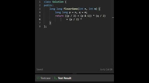 Alice and Bob Playing Flower Game - LeetCode 3021 #leetcode #coding