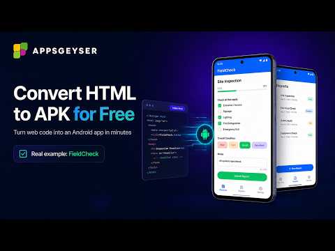 Convert HTML to APK for Free — Start to Finish