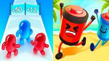 Join Blob Clash 3D vs Battery Run - All Levels Gameplay Android iOS Ep1 