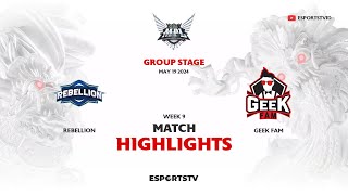 Rebellion vs Geek Fam HIGHLIGHTS MPL ID S13 | GEEK VS RBL ESPORTSTV