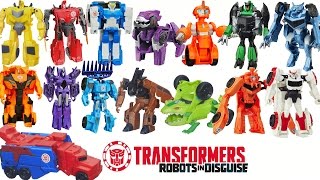 Transformers Robots in Disguise One-Step Changer 6 figure collection by Hasbro. 