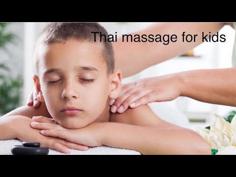 تدليك صحي للأطفال الأولاد في تايلاند رائج فيروسي سفر صحي