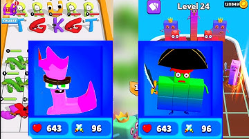 Merge Alphabet Combine, Merge Cube Battle, 1234567 vs abcdef ⭐