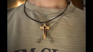 Making Wooden Pendant | Woodworking Project | Scroll Saw Pendant | Woden Necklace | Pyrography Handmade wooden cross 