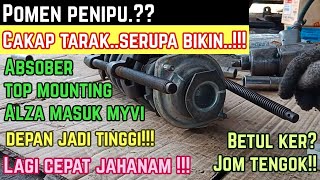 Cara tukar Absober top mounting depan Produa Myvi guna Alza Absober top mounting.