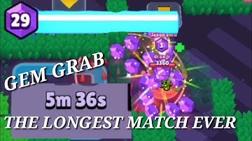 THE LONGES MATCH EVER IN BRAWL STARS|| GEM GRAB || MAP MAKER ||BRAWL STARS