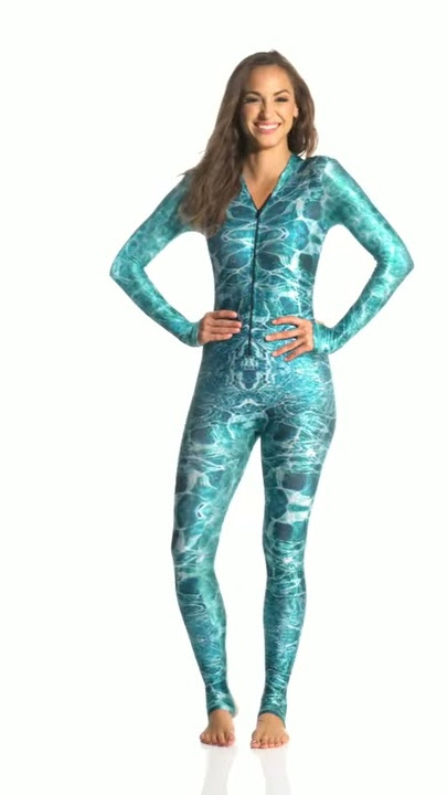 SlipIns Reflections Zippered Unitard | SwimOutlet.com
