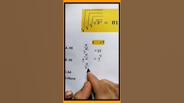 Solve: √√√√3x = 81| Square root math Equation#shortvideo#mathematics#squareroot#findx#junaidmc