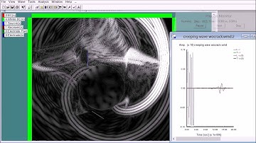Ultrasound creeping wave and its application in NTD using computer simulation