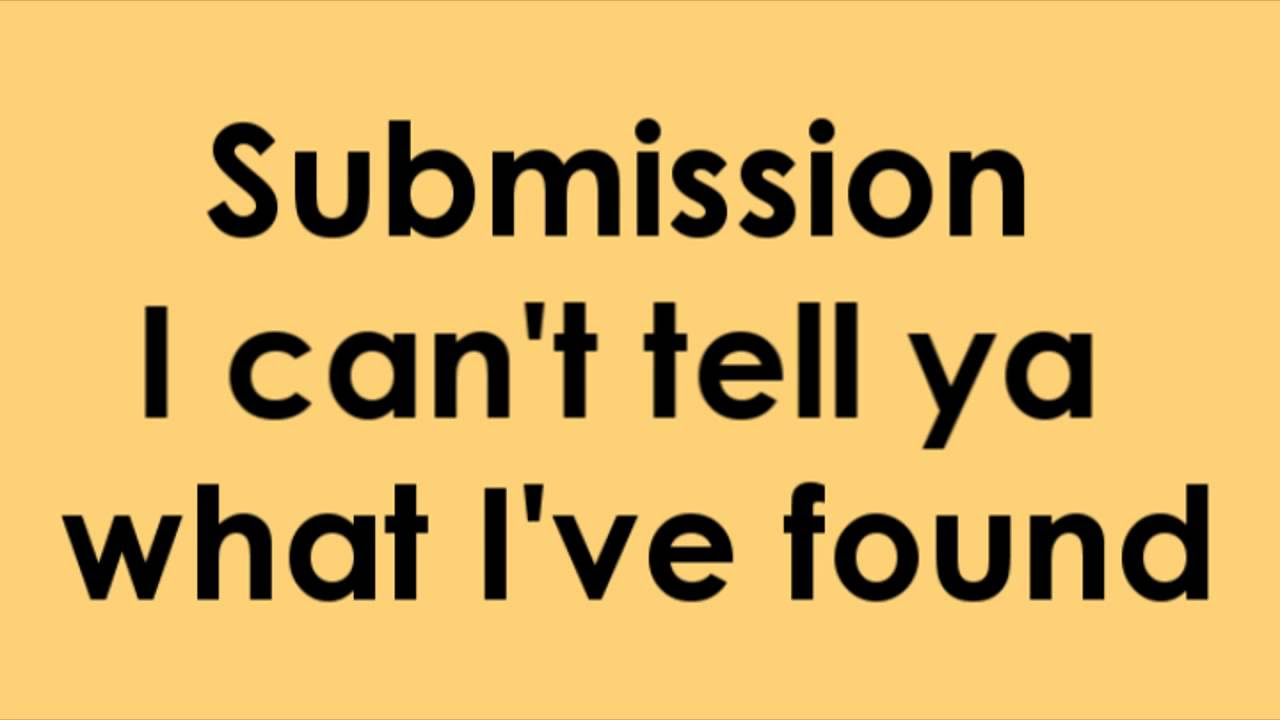 Sex Pistols - Submission | Lyrics