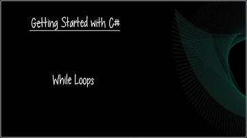 C# Beginner Tutorial 15 - While Loops