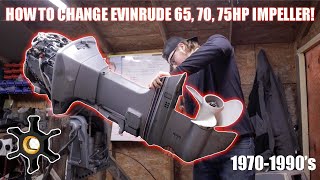 How To Change EVINRUDE 75hp Impeller (DETAILED VIDEO) 65hp, 70hp, 75hp